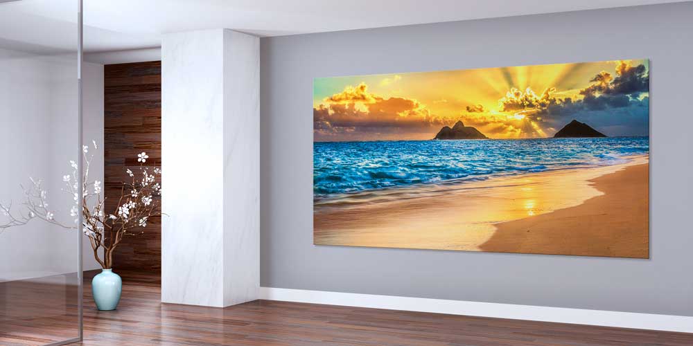 Gün Batımında Sahil ve Deniz Manzarası Büyük Ebat Duvar Dekor Ürünü 14162