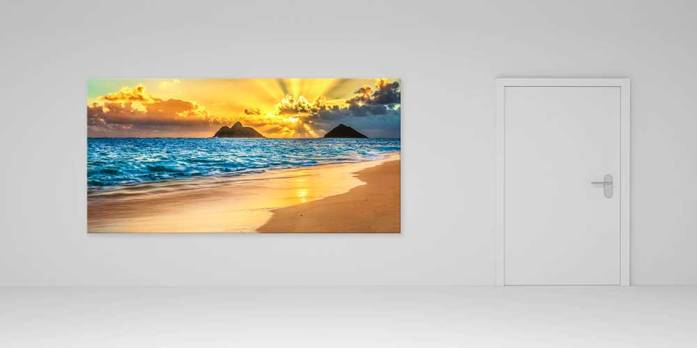 Gün Batımında Sahil ve Deniz Manzarası Büyük Ebat Duvar Dekor Ürünü 14162