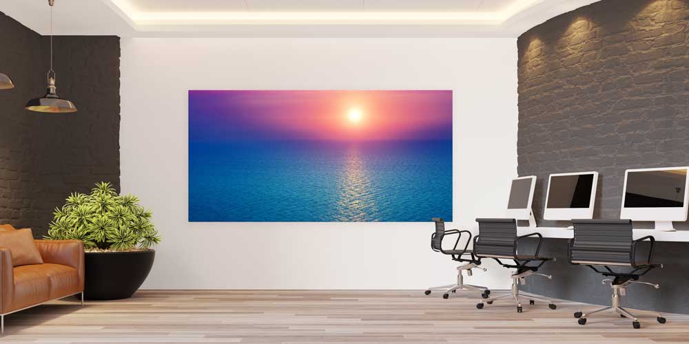 Büyük Ebat Deniz ve Gün Batımı Ufuk Duvar Dekoru 14039