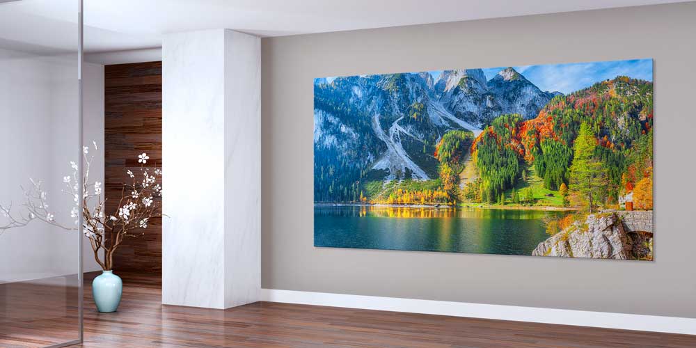 Sonbahar Dağ Gölü Işık Yansımaları Büyük Ebat Duvar Dekoru 14245