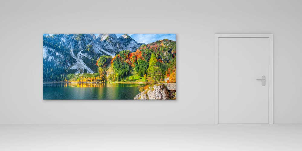 Sonbahar Dağ Gölü Işık Yansımaları Büyük Ebat Duvar Dekoru 14245