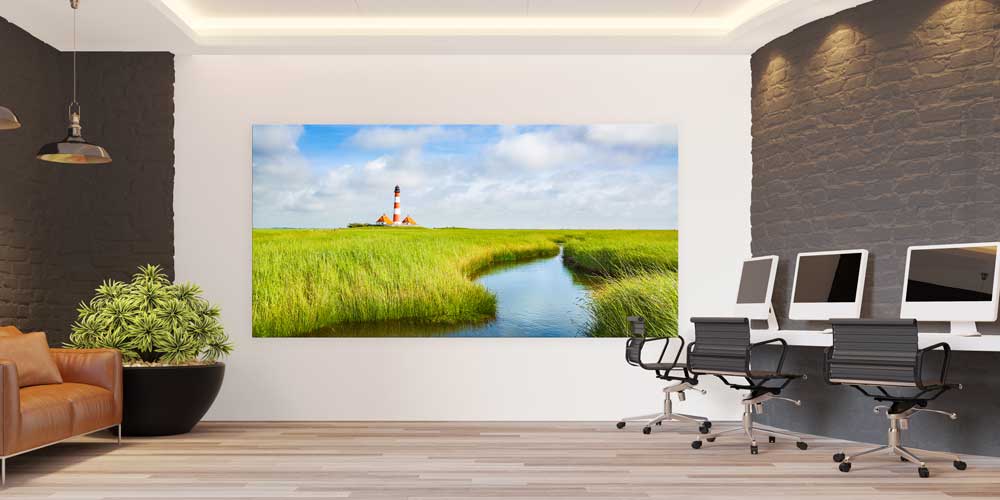 wall-design-poster-print-14252-03 Westerheversand Deniz Feneri Büyük Ebat Duvar Dekoru 14252