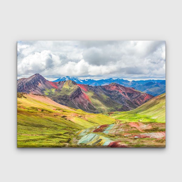 Renkli Vadi Dağ Manzarası Kanvas Tablo 13560