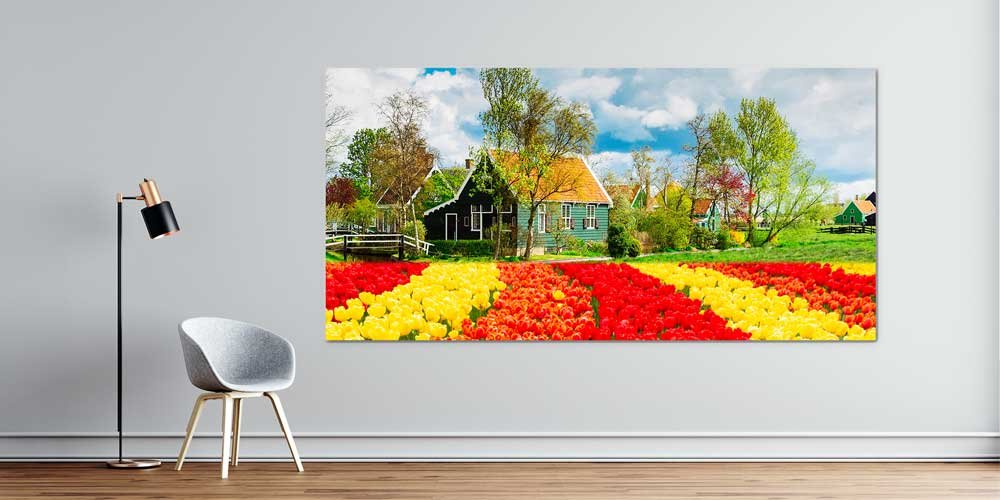 Bahar Lale Tarlası Büyük Ebatlı Duvar Dekoru 14248