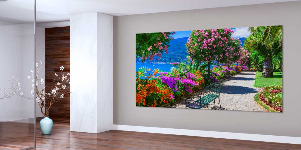 Büyük Ebat Dekor Avrupa Sahil Bahçe Manzarası Duvar Dekor Ürünü 14250