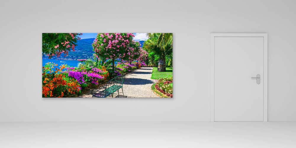 Büyük Ebat Dekor Avrupa Sahil Bahçe Manzarası Duvar Dekor Ürünü 14250