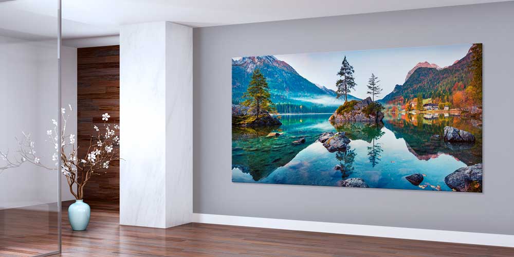 Sakin Göl & Dağ Yansıması Büyük Ebat Duvar Dekoru 14260