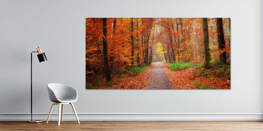 Sonbahar Orman Yolu Büyük Ebat Duvar Dekoru 14244