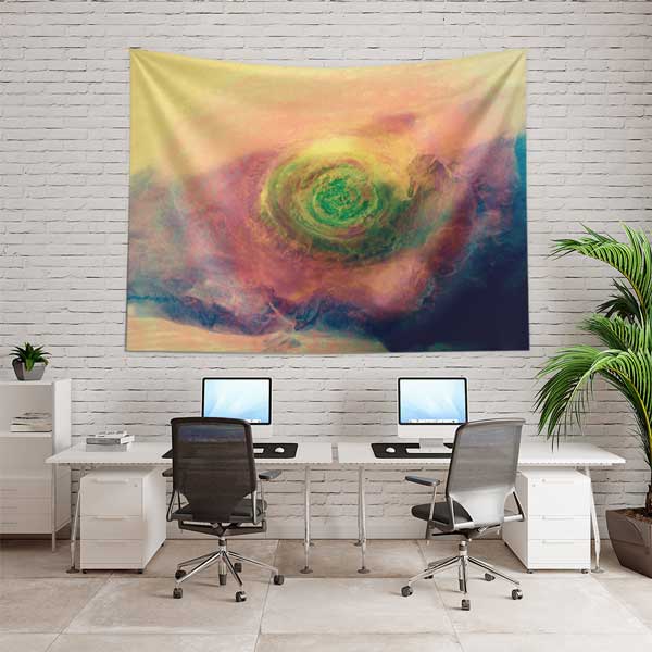 Soyut Renk Spiral Sanat Kompozisyonu Duvar Örtüsü Kumaş Baskı 14276