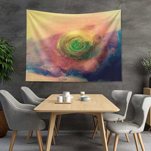 Soyut Renk Spiral Sanat Kompozisyonu Duvar Örtüsü Kumaş Baskı 14276