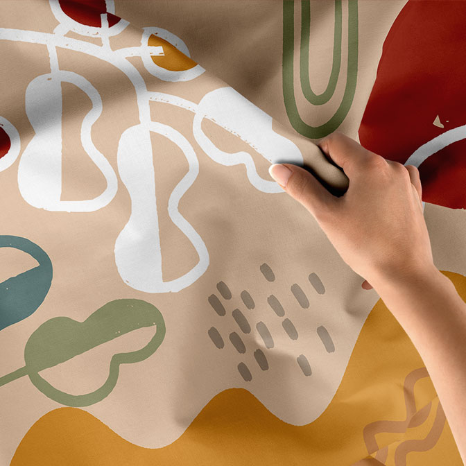 Soyut Güneş ve Doğal Formlar Minimal Duvar Örtüsü – Modern Sanat Dekoru 6271