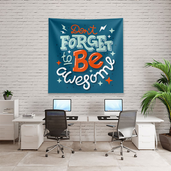 Motivasyon Duvar Örtüsü - Don't Forget to Be Awesome 7613