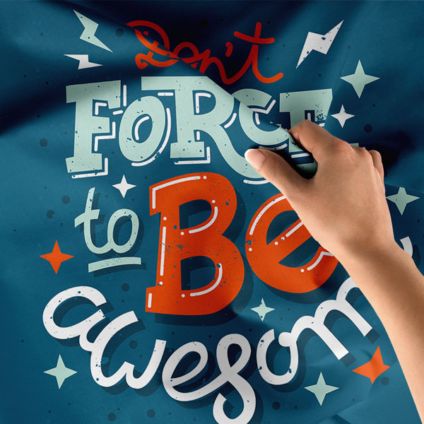 Motivasyon Duvar Örtüsü - Don't Forget to Be Awesome 7613