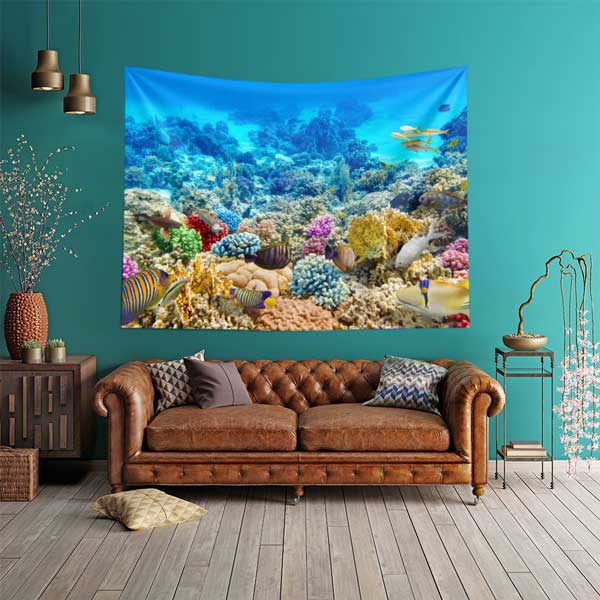 Tropikal Mercan Resifleri ve Deniz Altı Yaşamı Duvar Örtüsü 14302