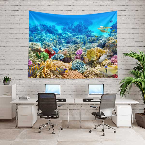 Tropikal Mercan Resifleri ve Deniz Altı Yaşamı Duvar Örtüsü 14302