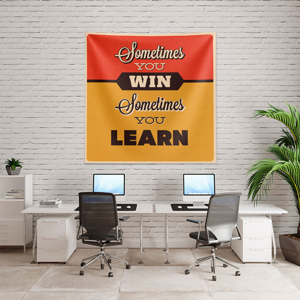 Motivasyon Duvar Örtüsü - Sometimes You Win Sometimes You Learn 7620