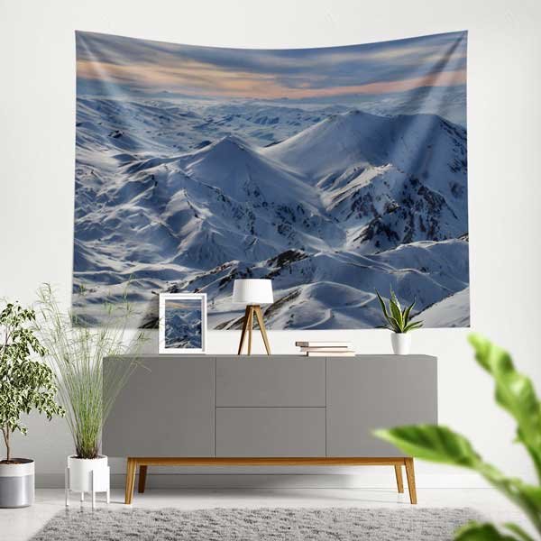 wall-tapestry-decoration-11658-00 Doğu Anadolu Karlı Dağ Manzarası Duvar Örtüsü 11658