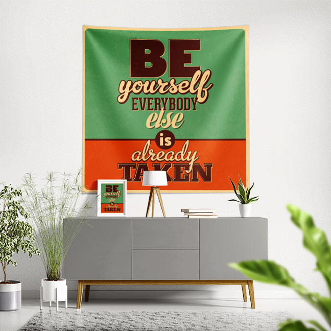 wall-tapestry-decoration-7621-00 Motivasyon Duvar Örtüsü - Be Yourself 7621