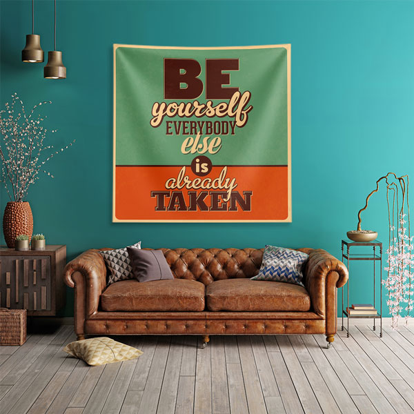 wall-tapestry-decoration-7621-02 Motivasyon Duvar Örtüsü - Be Yourself 7621