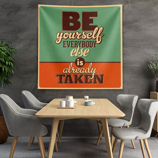 wall-tapestry-decoration-7621-04 Motivasyon Duvar Örtüsü - Be Yourself 7621