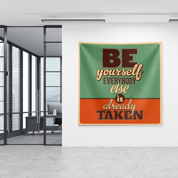 wall-tapestry-decoration-7621-05 Motivasyon Duvar Örtüsü - Be Yourself 7621