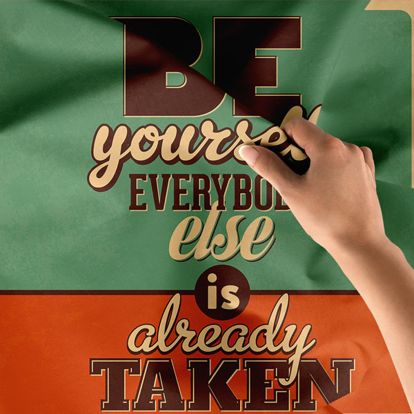 wall-tapestry-decoration-7621-06 Motivasyon Duvar Örtüsü - Be Yourself 7621