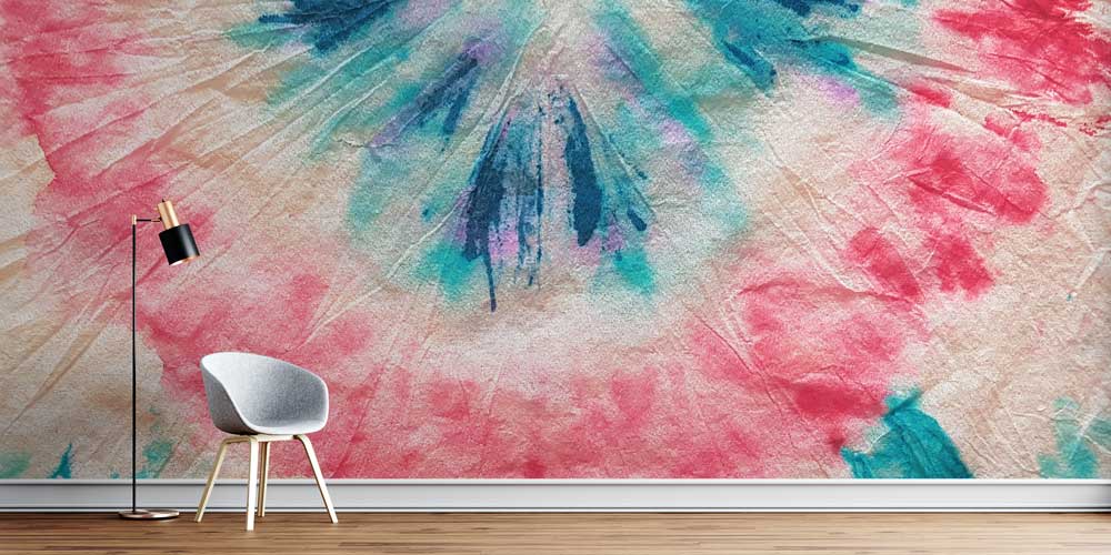 Renk Patlamalı Soyut Duvar Kağıdı 7430