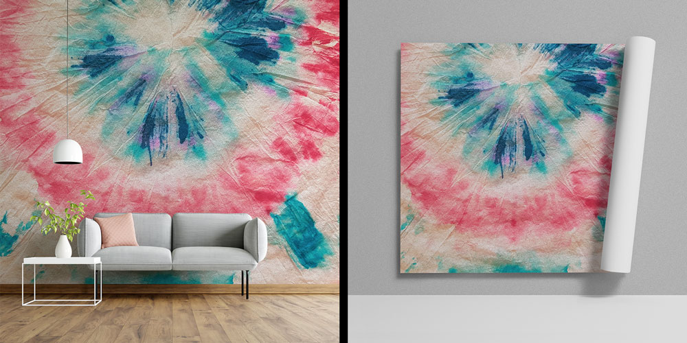 Renk Patlamalı Soyut Duvar Kağıdı 7430