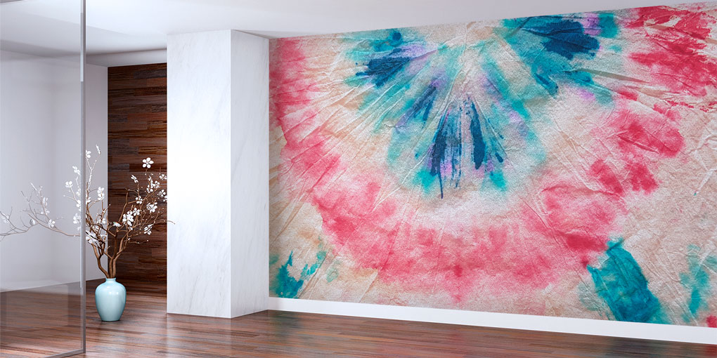 Renk Patlamalı Soyut Duvar Kağıdı 7430