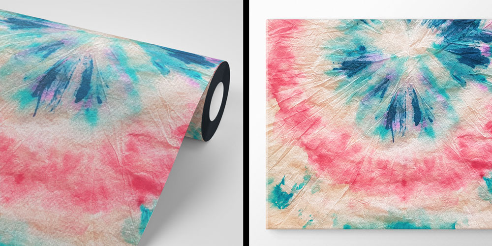 Renk Patlamalı Soyut Duvar Kağıdı 7430