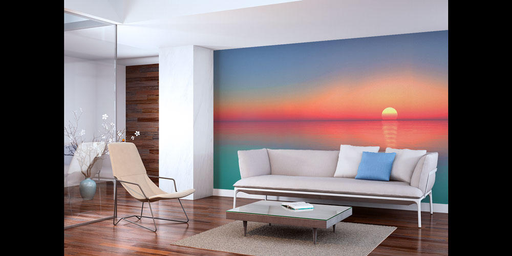 Sakin Deniz Gün Batımı Manzaralı Duvar Kağıdı 7440