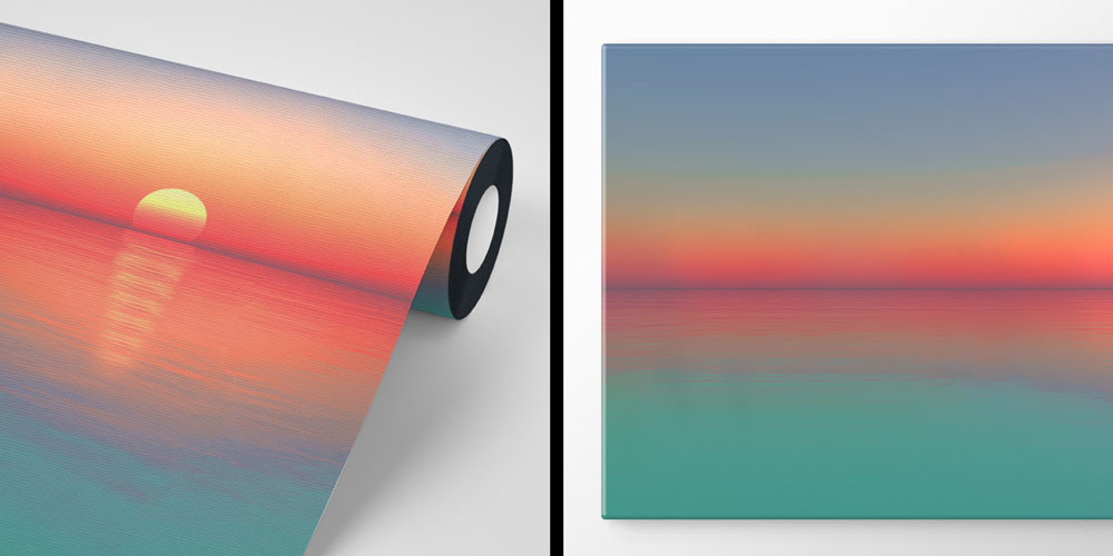 Sakin Deniz Gün Batımı Manzaralı Duvar Kağıdı 7440