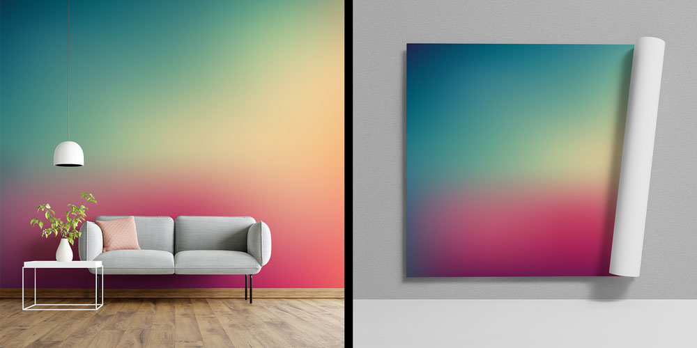 Renk Geçişli Duvar Kağıdı 7438