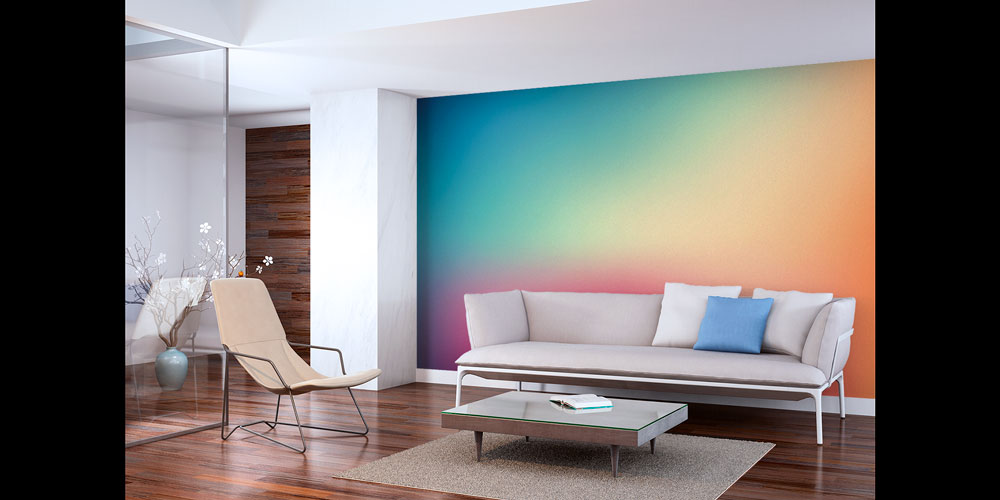 Renk Geçişli Duvar Kağıdı 7438