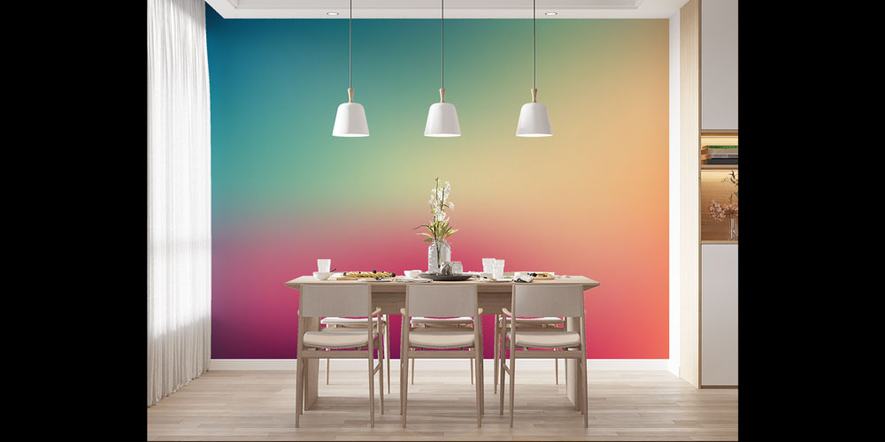 Renk Geçişli Duvar Kağıdı 7438