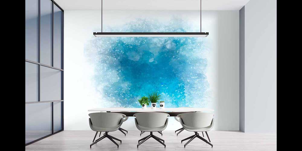 Mavi Soyut Doku Efektli Duvar Kağıdı 4167