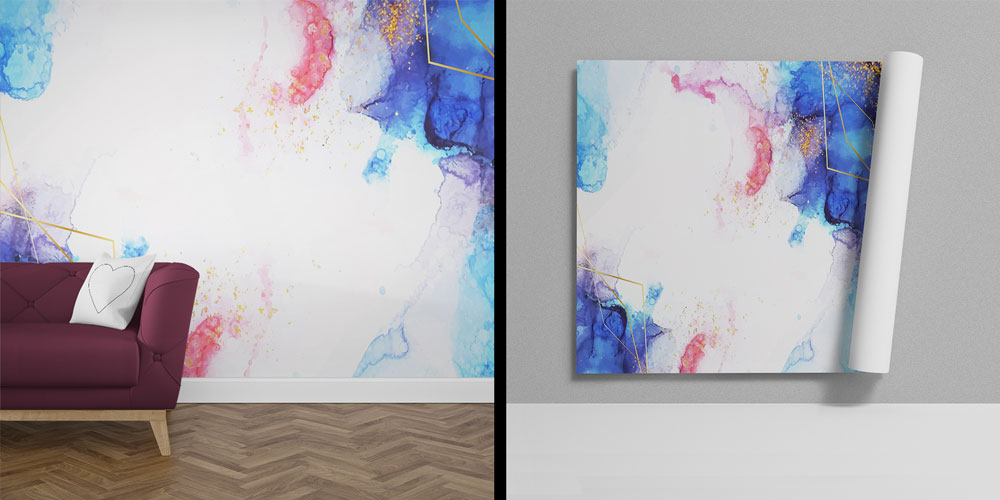 Altın Detaylı Soyut Sanat Duvar Kağıdı 4172