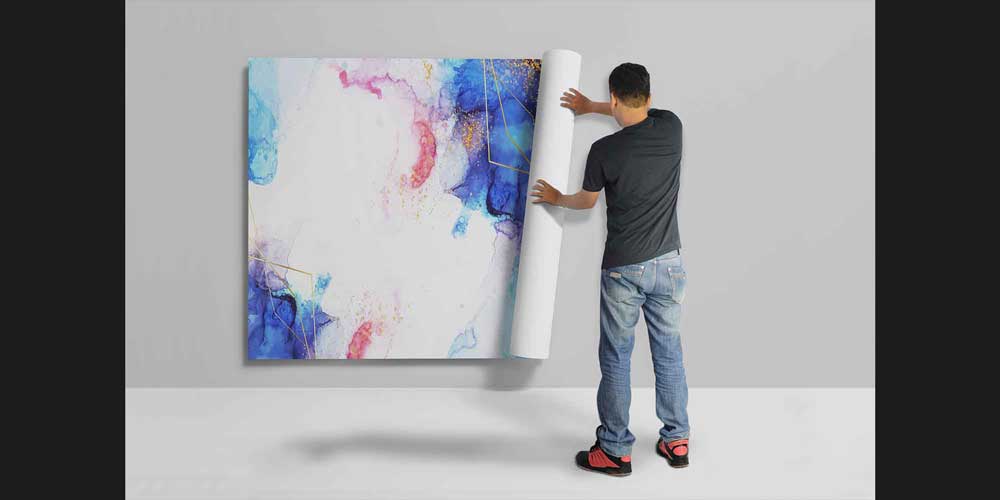 Altın Detaylı Soyut Sanat Duvar Kağıdı 4172