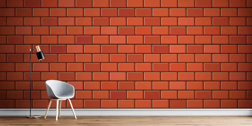 Kırmızı Tuğla Görünümlü Duvar Kağıdı 5229