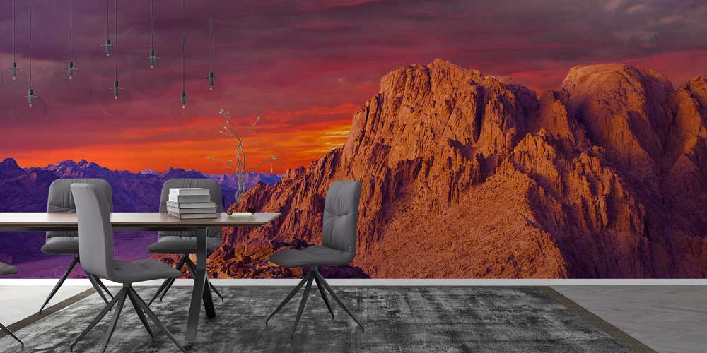 Kızıl Dağ Günbatımı Duvar Kağıdı 12782