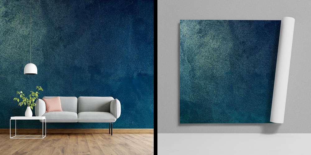 Lacivert Dokulu Duvar Kağıdı 5240