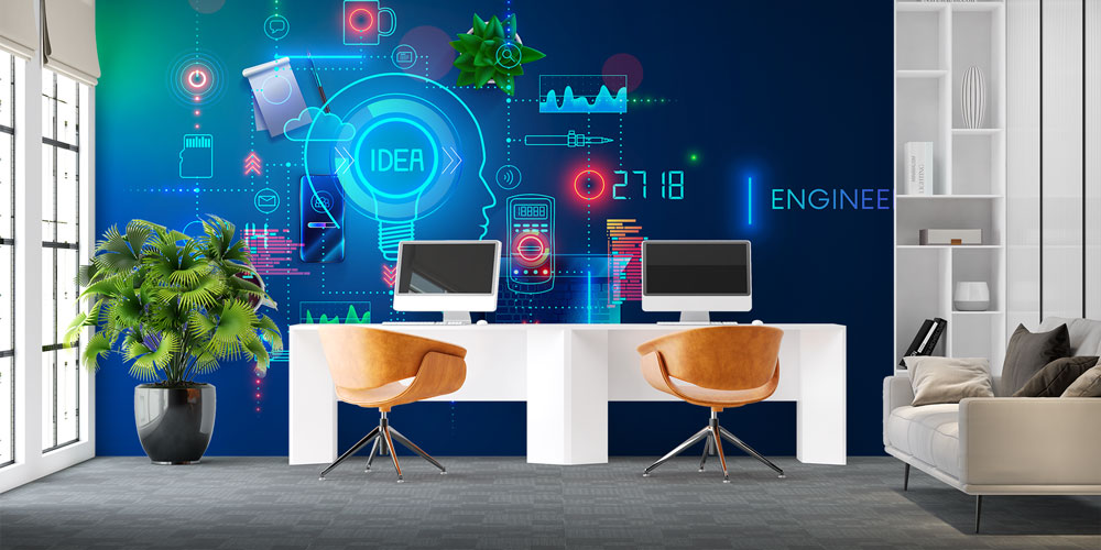 wallpaper-art-5469-03 Mühendislik ve Fikir Temalı Duvar Kağıdı - Modern Endüstri Dekoru 5469