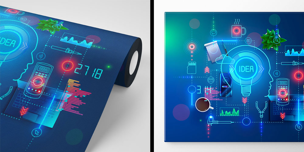 wallpaper-art-5469-06 Mühendislik ve Fikir Temalı Duvar Kağıdı - Modern Endüstri Dekoru 5469