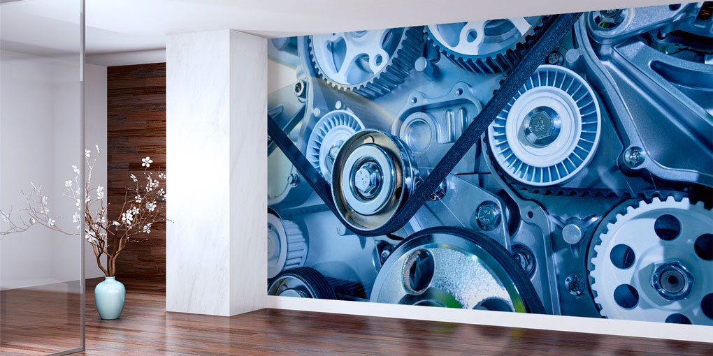wallpaper-art-5481-01 Endüstriyel Dişli ve Mekanik Sistemler Duvar Kağıdı 5481