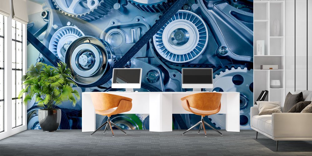 wallpaper-art-5481-02 Endüstriyel Dişli ve Mekanik Sistemler Duvar Kağıdı 5481