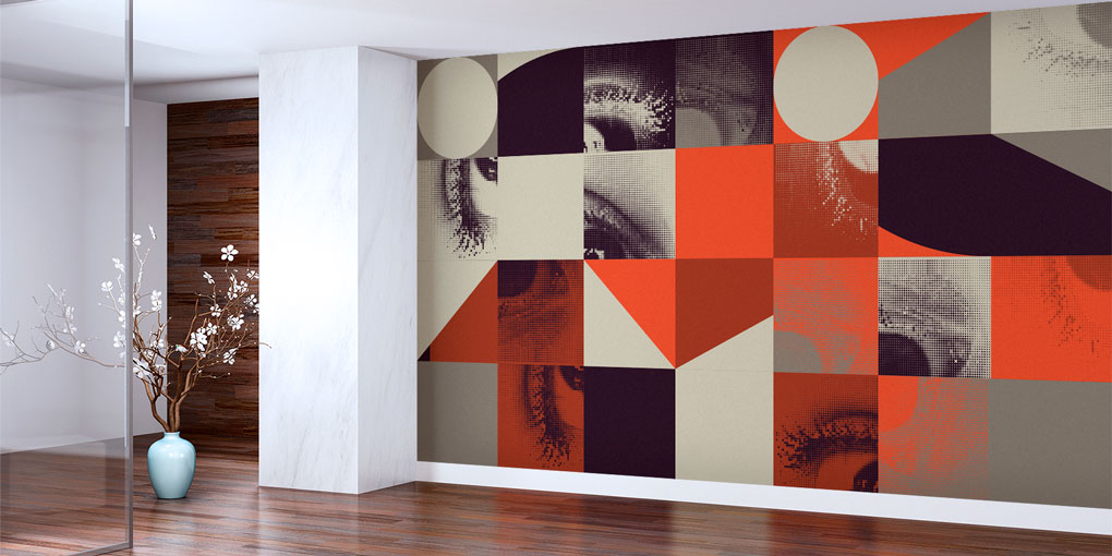 Soyut Desenli Modern Sanat Duvar Kağıdı 5556