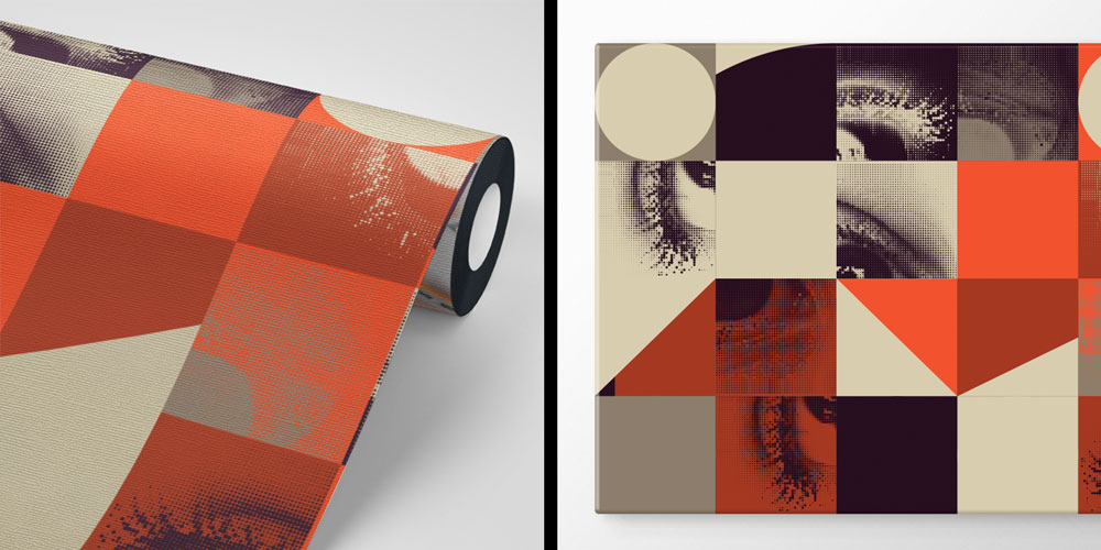 Soyut Desenli Modern Sanat Duvar Kağıdı 5556