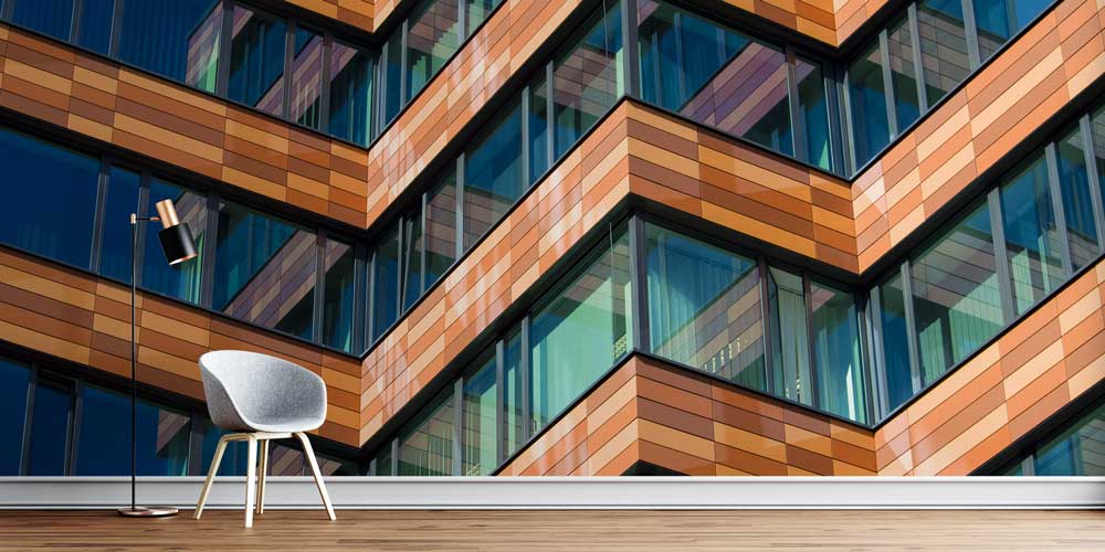 Modern Mimari Cephe Desenli Duvar Kağıdı 5582