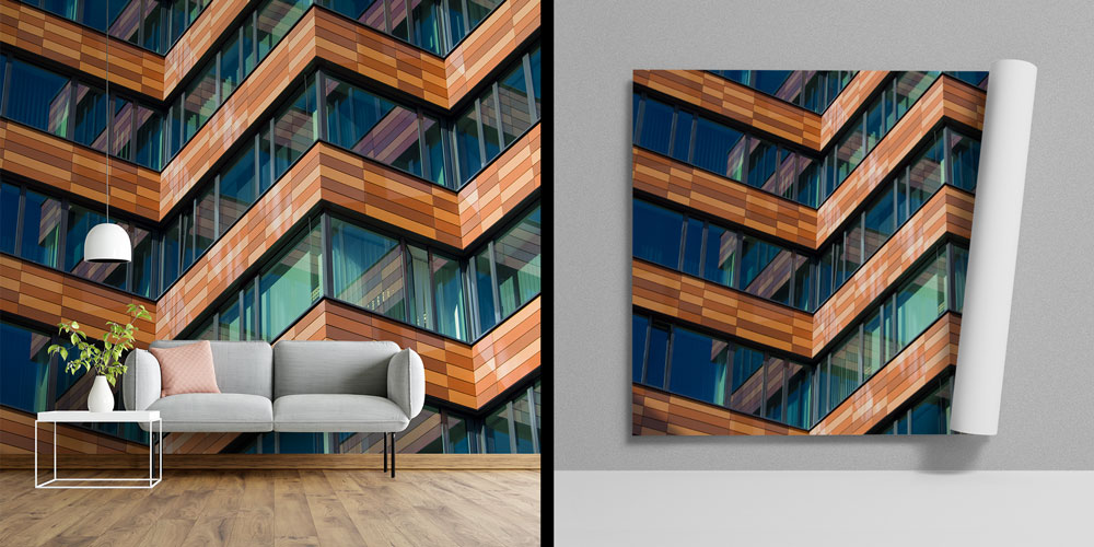 Modern Mimari Cephe Desenli Duvar Kağıdı 5582