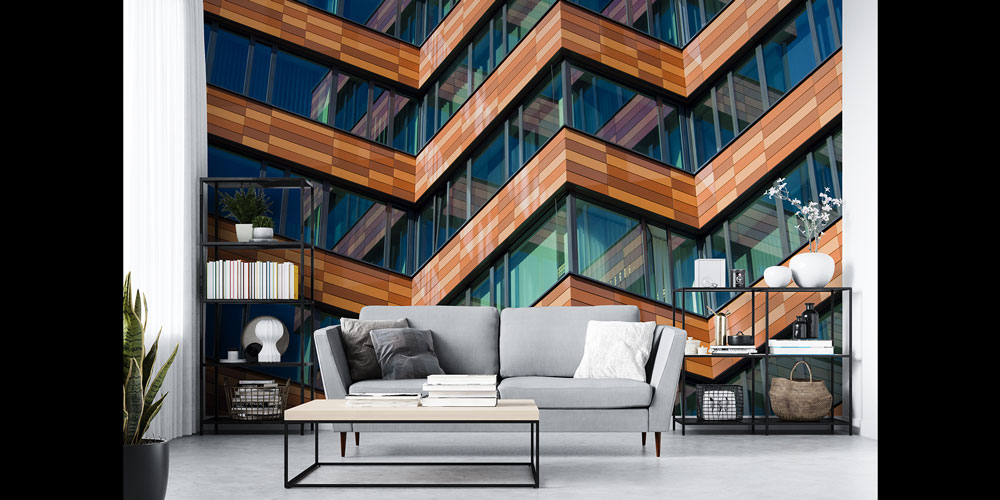 Modern Mimari Cephe Desenli Duvar Kağıdı 5582